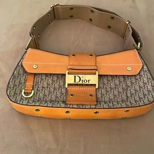 Dior rare vintage Columbus monogram cloth handbag.  Street Chic. S/S 2002
